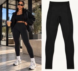 Lululemon Keep the Heat Thermal High Rise Leggings Black XL Wool Blend 28”