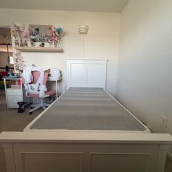 Living Spaces Juliana white full-size bed frame