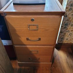 Wood 2 DRAWER FILE CABINET 