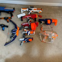 Lot 8 Of Nerf Guns/Arrow & 1 Rival And 2 Atomic