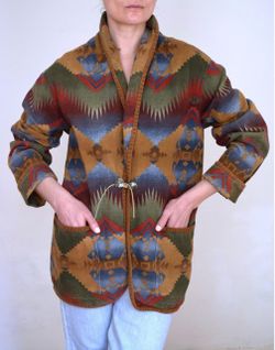 Vintage 90s Jones of New York Southwestern Blazer Jacket - Size SMALL