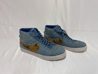 Nike SB Blazer Mid Supreme - Denim Blue/Gold - Men’s Size 12