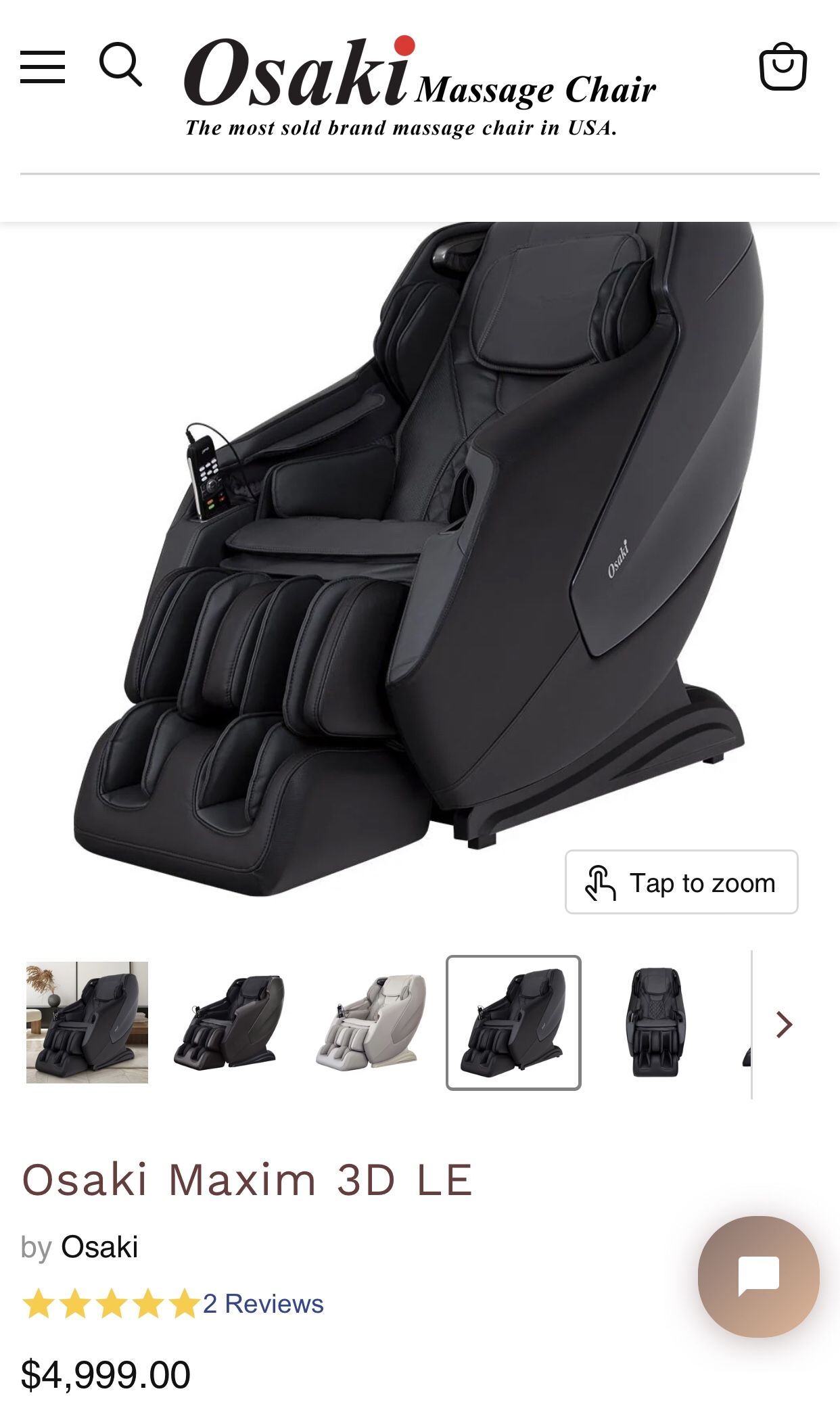 Osaki OS-Maxim 3D LE Massage Chair