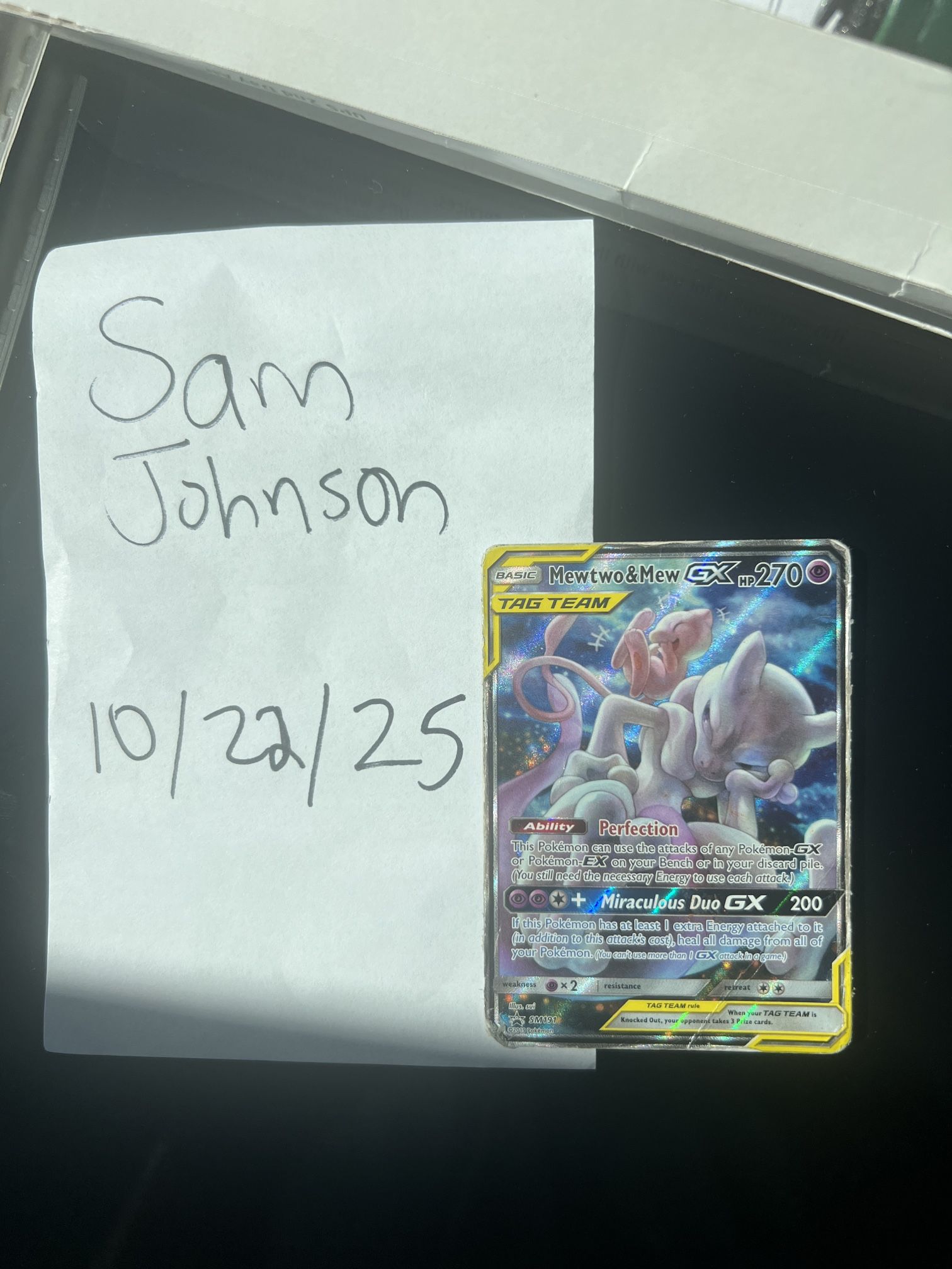 Mewtwo & Mew GX Tag Team (Damaged) Pokemon Card