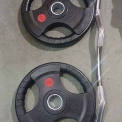 Weights Rubber New 2.35 & Curl Bar