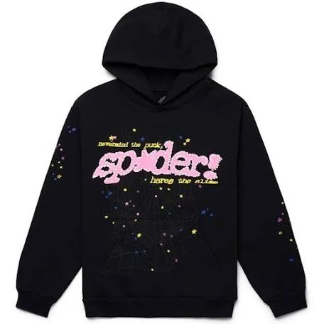 Sp5der Hoodie Black And Pink