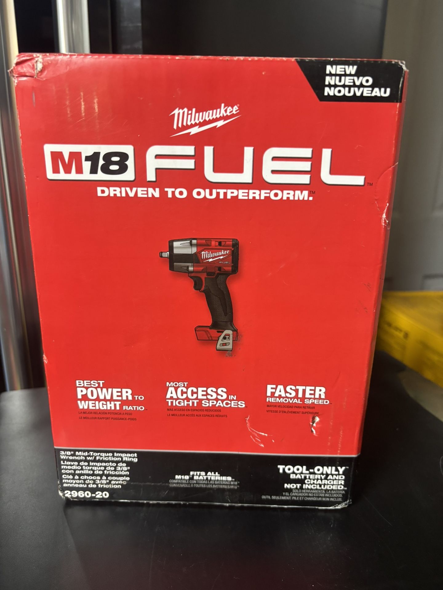 Milwaukee M18 FUEL GEN-2 18V Lithium-lon Mid Torque Brushless Cordless 3/8 in. Impact Wrench with Friction Ring (Tool-Only)