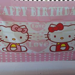 Hello Kitty Birthday Banner