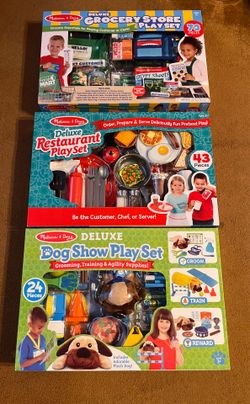 Set of (3) Melissa and Doug Playsets