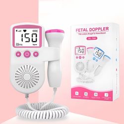 Doppler monitor Fetal + Gel and Batteries Pink color