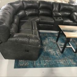👋 New Sale 👋 Brand New ● Pewter Tambo 2 Pc Reclining Sectional 