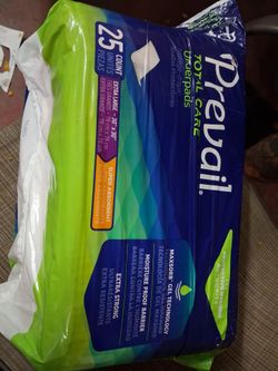 2 Packs of Prevail Total Care Underpads 25 Count XL