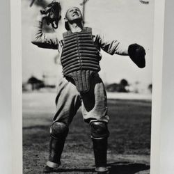 Bob O’Farrell Signed 3.5x5 Photo – Catcher Pose, Vintage Cardinals MVP Autograph