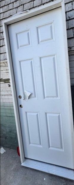 White 6-Panel Exterior Door
