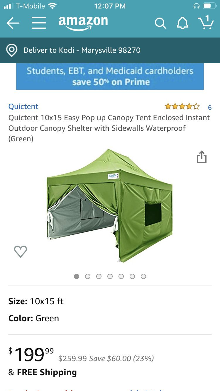 Pop up 10x20 canopy tent(green)