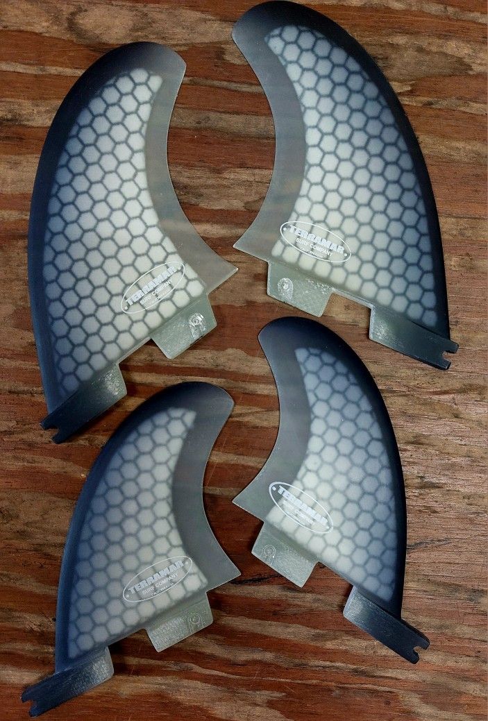 TERRAMAR STRETCH AND RMK QUAD SURFBOARD FINS...BRAND NEW