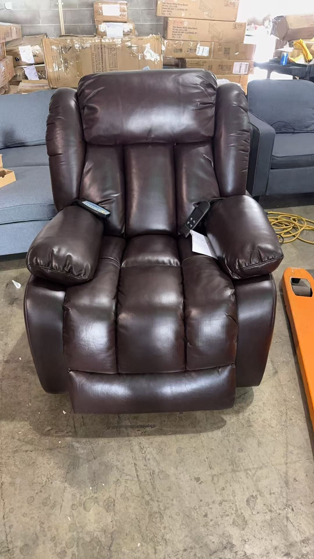 Large Power Lift Chairs Recliners for Petite Elderly, 3 Position Lift Recliner Chair for Large Space, Heating and Massage, USB-A USB-C, Cup Holder, Si