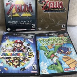 Game Cube Games Zelda,Mario Party, FroggersAdventures