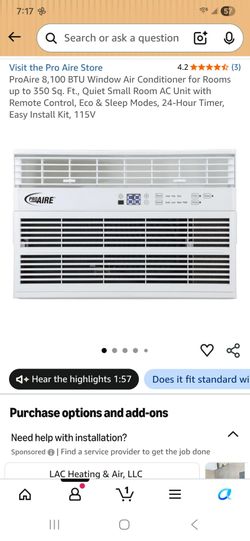 ProAire 8,100 BTU Window Air Conditioner