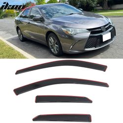 Fits 2015-2017 Toyota Camry In-Channel Window Visors Vent Rain Sun Guards Deflectors