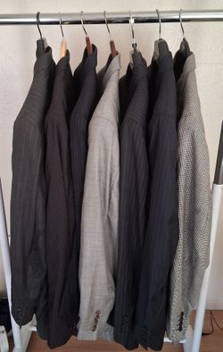 7 MEN’S DESIGNER SUIT JACKETS — GREAT CONDITION — 44L