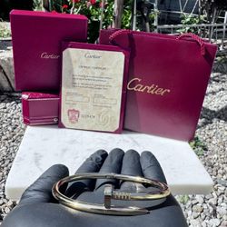 Cartier Gold Bracelet Juste Un Clou Pave 