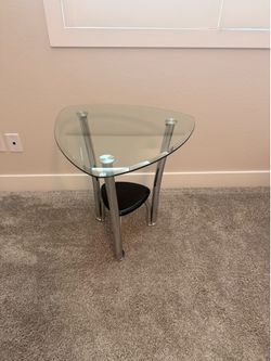 Pair of glass side table
