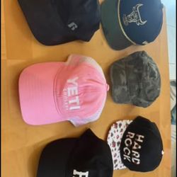 six new baseball hats, variety brands. $20takes all