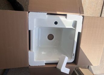 New Kohler cast iron sink and drain