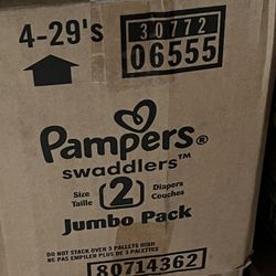 4pk Pampers diapers Size 2. 