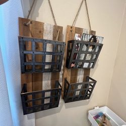 RUSTIC HANGING SHELVES