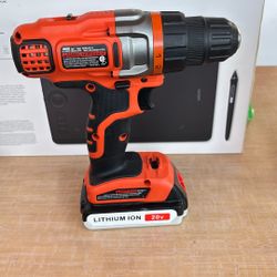 Black+Decker Drill With 2 Batteries 