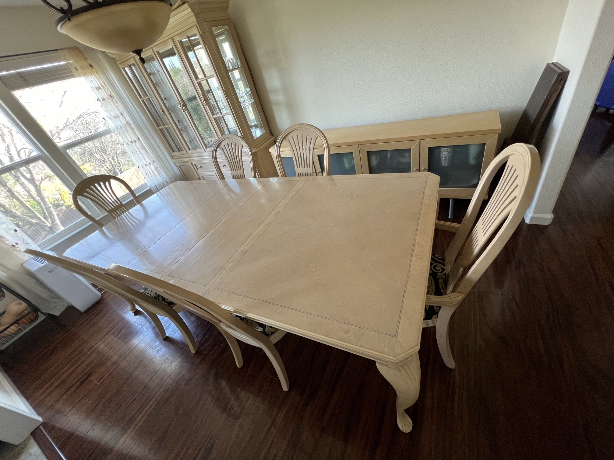 Dining Room Table And Hutch. Also Side Board