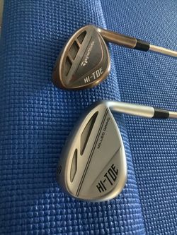 BEAUTIFUL TAYLORMADE RIGHTHAND HI-TOE GOLF WEDGES.