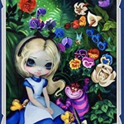 Alice In The Garden Original Framed Art
