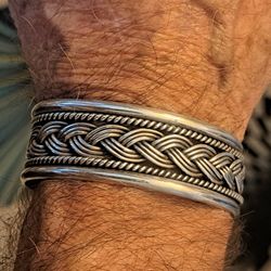 925 Sterling Silver Adjustable Cuff Bracelet
