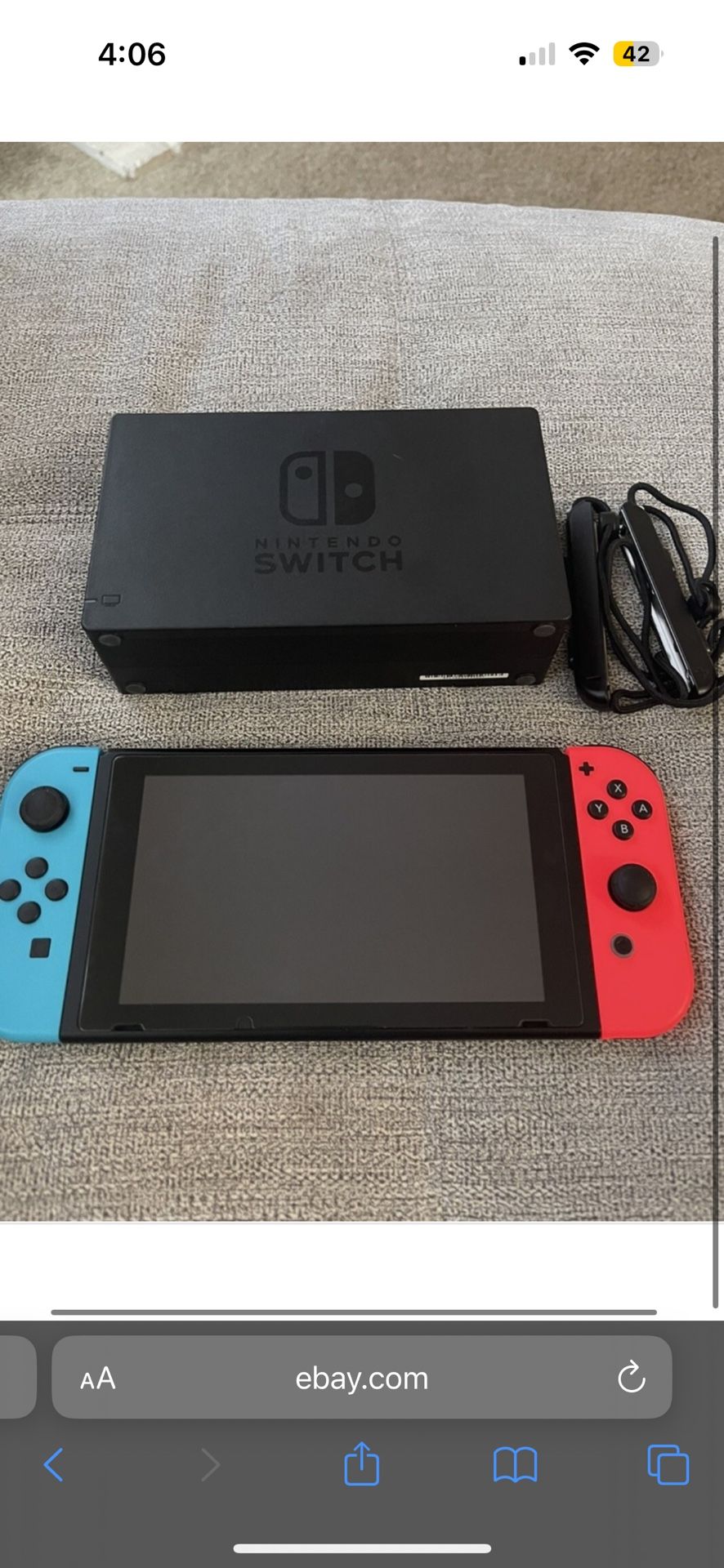 Nintendo Switch With Mario Odyssey, Zelda And More Fantastic Condition