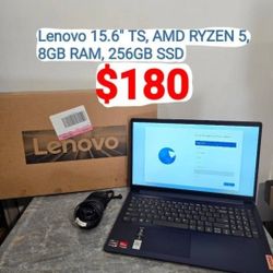 Lenovo Ideapad 1 Laptop, 15.6" FHD Touch Display, Ryzen 5 7520U, 8GB RAM, 256GB