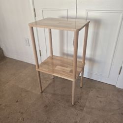 Brand New Solid Wood 2 Tier Side Table 