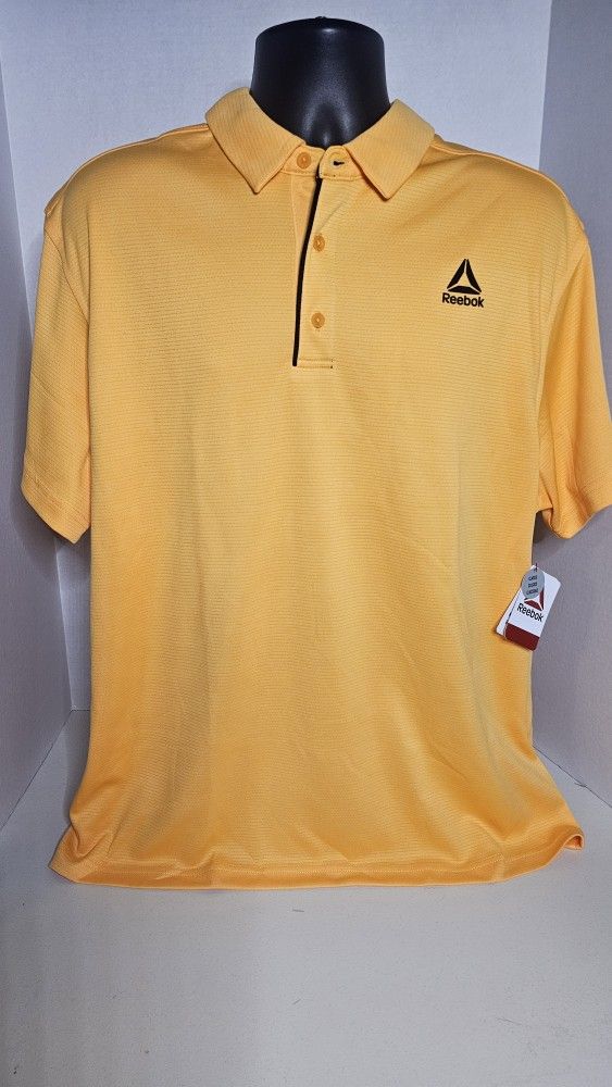 Reebok Blazing Orange Perfect Polo Mens Lg
