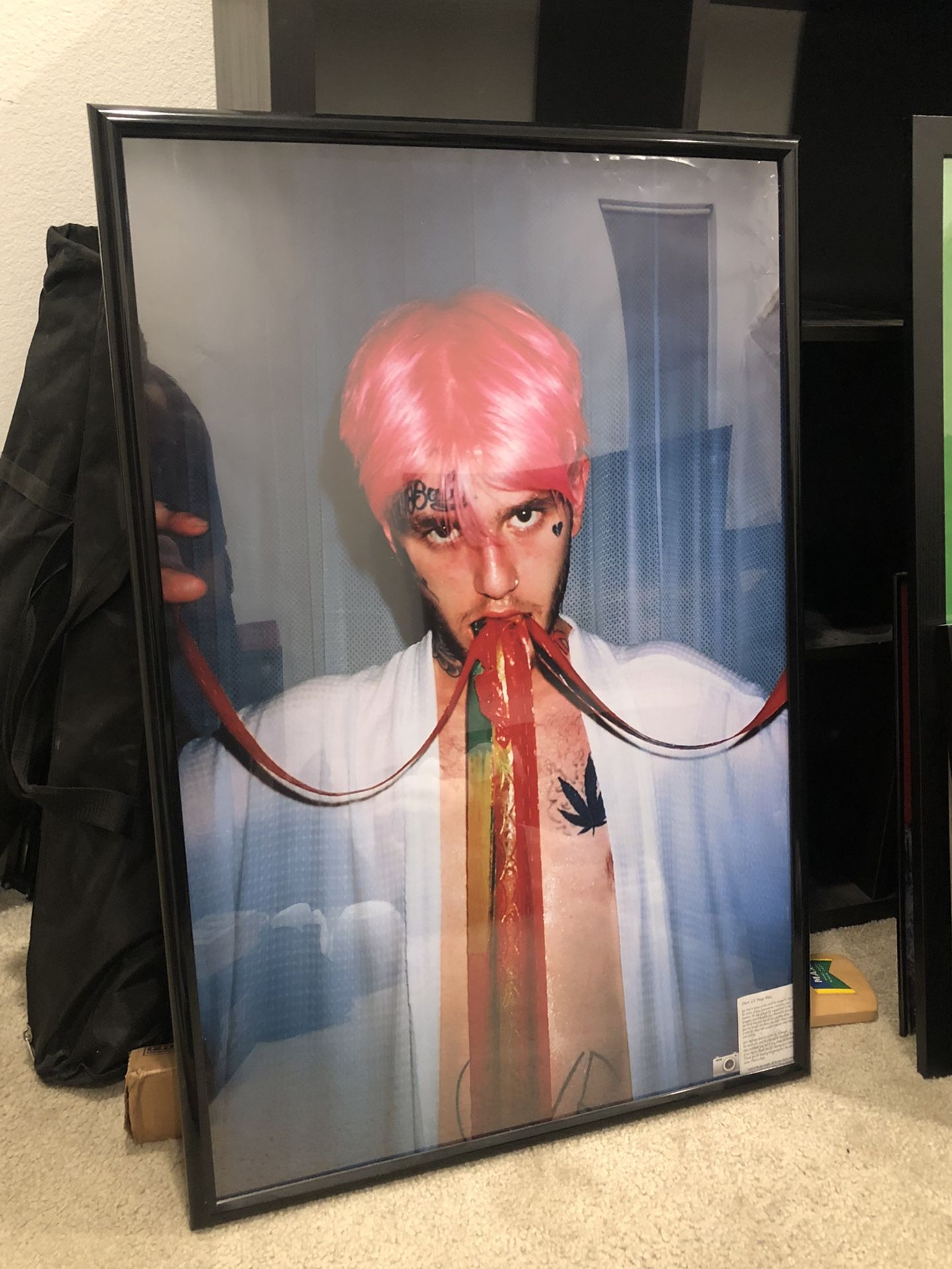 Official THEHYV Lil Peep "Pretty Puke" Poster + Frame