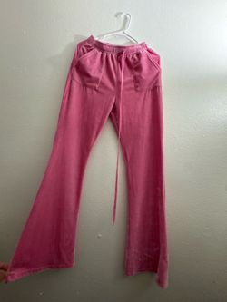 Pink sweatpants and top