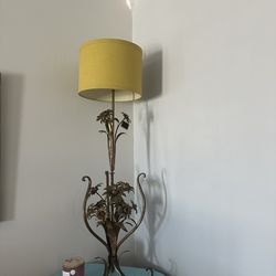 1960s Mid Century Hollywood Regency Gold Gild Floor Lamps