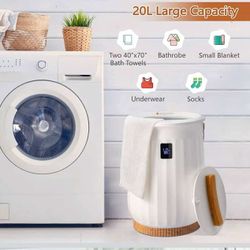 Towel Warmer Bucket with LCD Display and Timer, 130°C Max Temperature, 