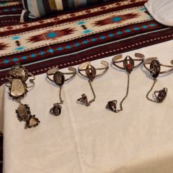 Silver Indian Bracelets All come With Matching Rings