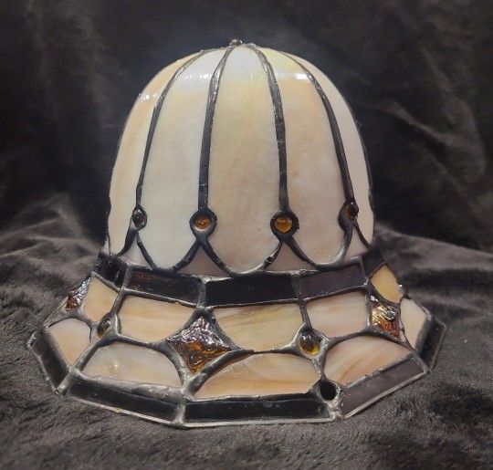 Vintage stained glass lamp shade.