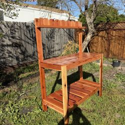 Redwood Potting Bench 