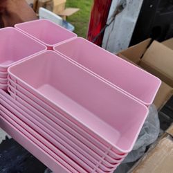 Pink Storage Bins Set 