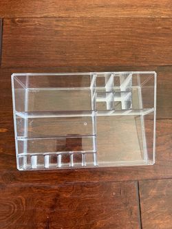 Clear plastic storage organizer