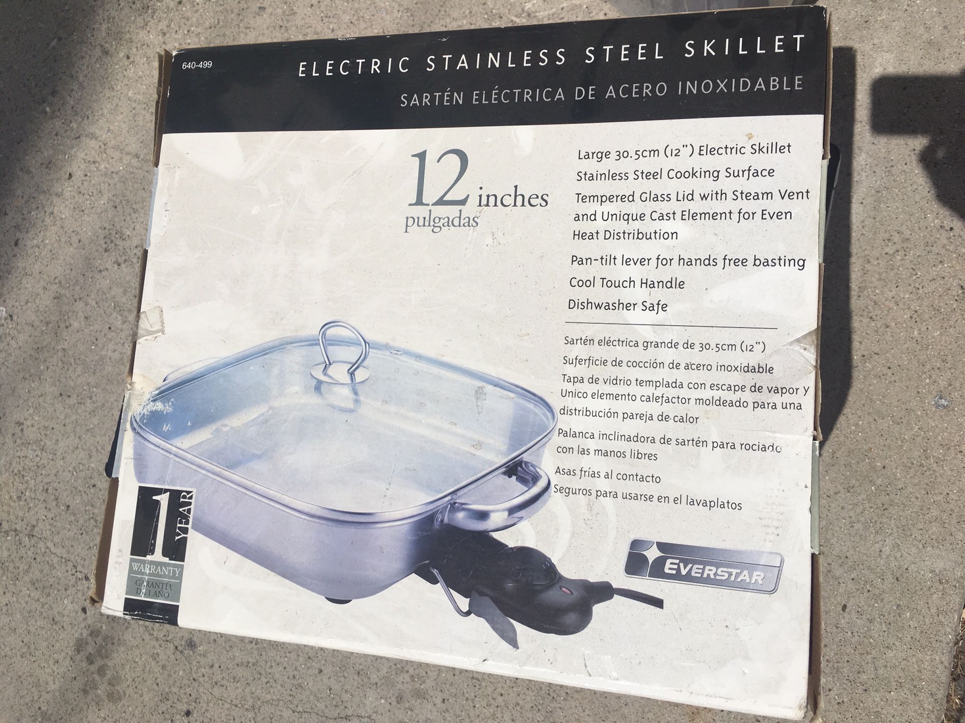 Everstar Electric Stainless Steel Skillet